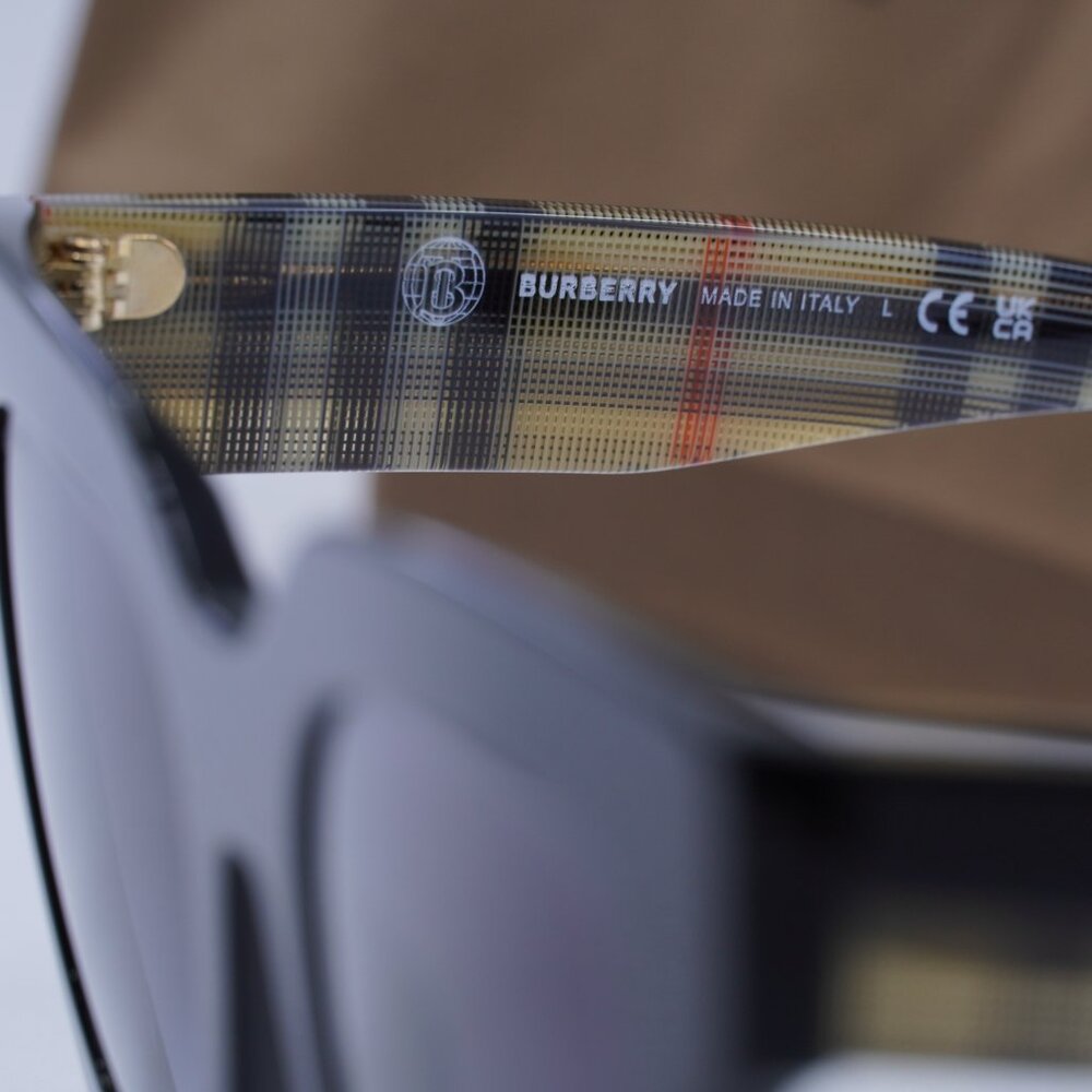 Burberry BE4364 39428G Square Sunglasses - Black / Grey - Picture 4 of 11
